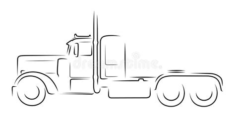 Peterbilt Truck Silhouette Clipart