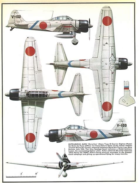 Mitsubishi A6M2 "Zero-Sen", early war version (1942-1943) with long ...