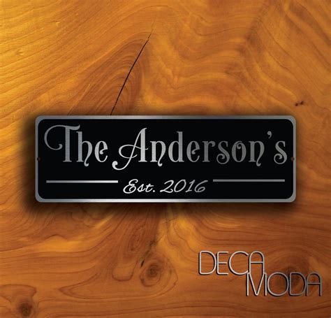 Custom Family Name Sign - Classic Metal Signs