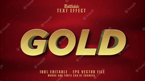 Premium Vector | Gold text effect free vector