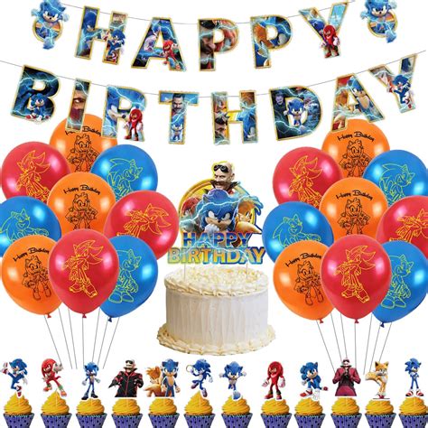 Buy Sonic Balloons Birthday Sonic Birthday Party Decorations Sonic The ...