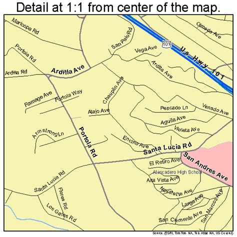 Atascadero California Street Map 0603064