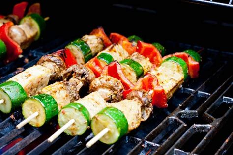 Swordfish Kabobs with Mushroom and Vegetables