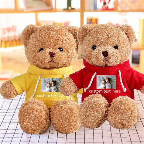 Personalized Teddy Bear Custom Teddy Bear Photo Plush Toy - Etsy