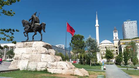 Albania Tirana July 7 2019: Panorama Of Stock Footage SBV-337448505 ...