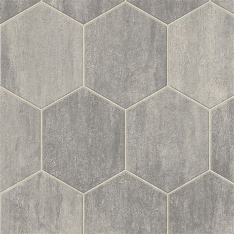 Hexagon Vinyl Flooring Grey - aflooringi