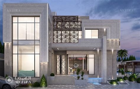 Modern villa exterior design in Oman | Algedra Interior Design