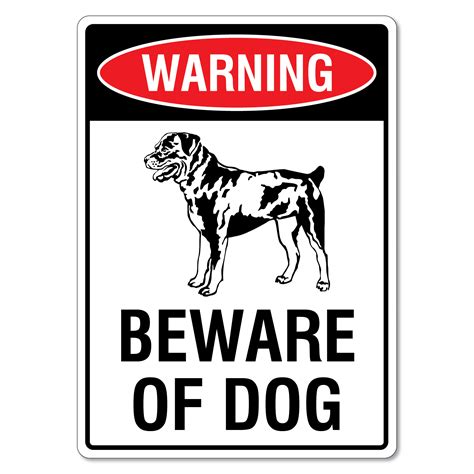 Warning Beware Of Dog Sign - Rottweiler - The Signmaker