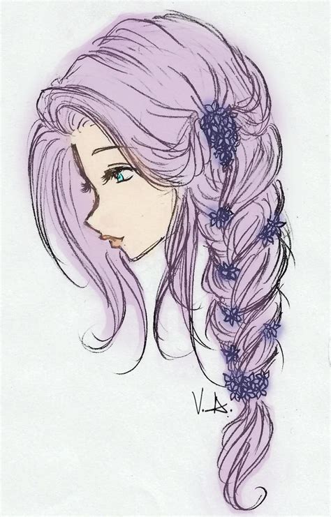 Girl With Flower Drawing at GetDrawings | Free download