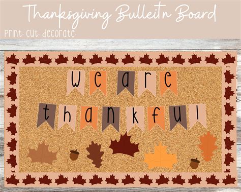 Thanksgiving Bulletin Board Classroom Decor Printable - Etsy