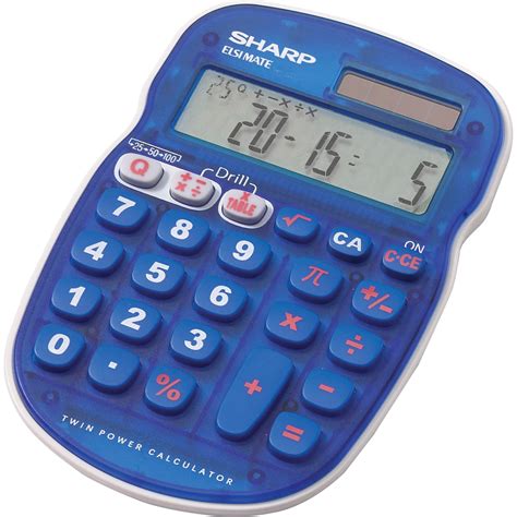 Sharp Calculators, SHRELS25BBL, EL-S25B-BL 10-Digit Handheld Math Quiz ...