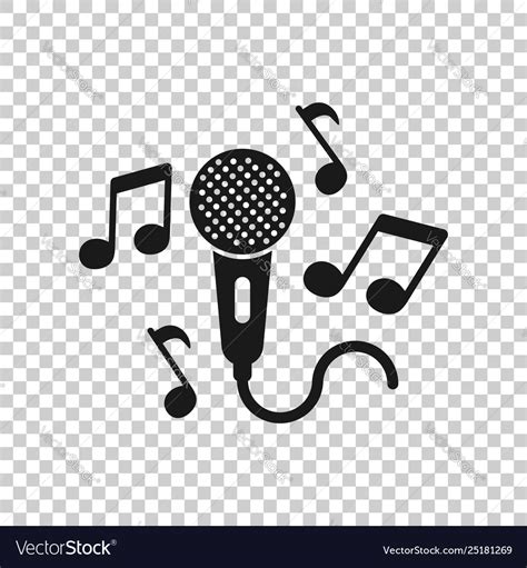 Karaoke music icon in transparent style Royalty Free Vector