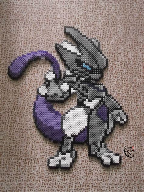 Armored Mewtwo perler beads by Cimenord on DeviantArt