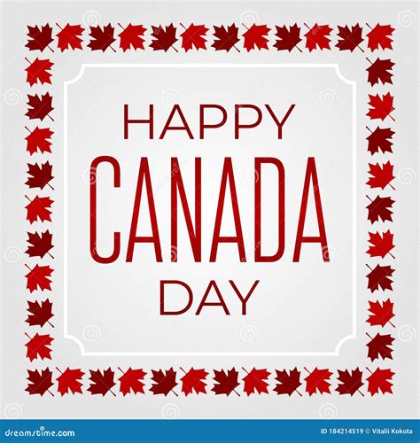 Celebrate the National Day of Canada. Red Canadian Maple Leaves with ...