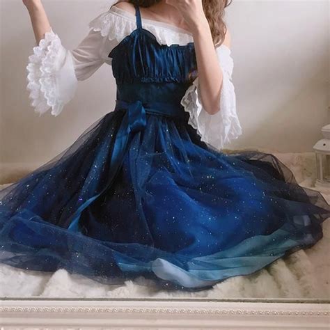 Galaxy Blue/Black Starry Fairy Dress SP179990 | Moda de ropa, Ropa ...