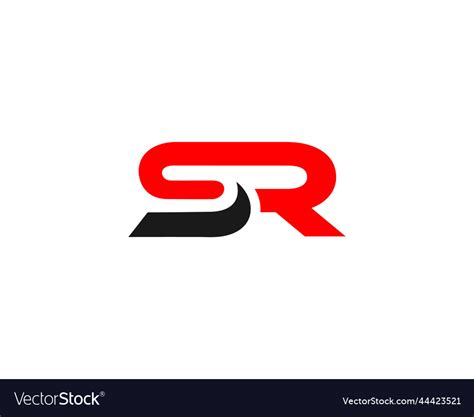 Letter sr logo design Royalty Free Vector Image