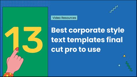 13 Best Corporate style text templates Final Cut Pro to use - GoVisually