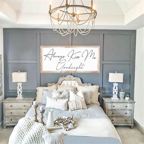 Always Kiss Me Goodnight Charming Modern Bedroom — Homebnc