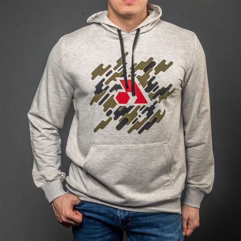 Arsenal, Inc. > Hoodies > Beige Cotton-Poly Relaxed Fit Graphic ...