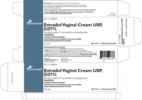 Estradiol Vaginal Cream - FDA prescribing information, side effects and ...