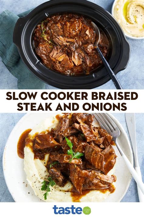 Slow cooker braised steak and onions | Recipe | Slow cooker recipes ...