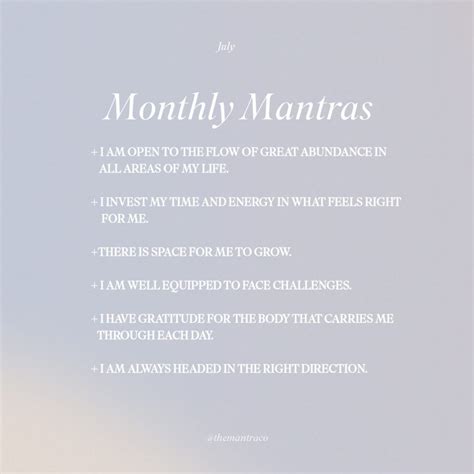 July 2022 Monthly Mantras – The Mantra Collective