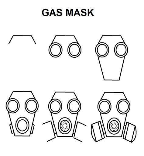 Gas Mask | Gas mask drawing, Easy graffiti drawings, Gas mask art