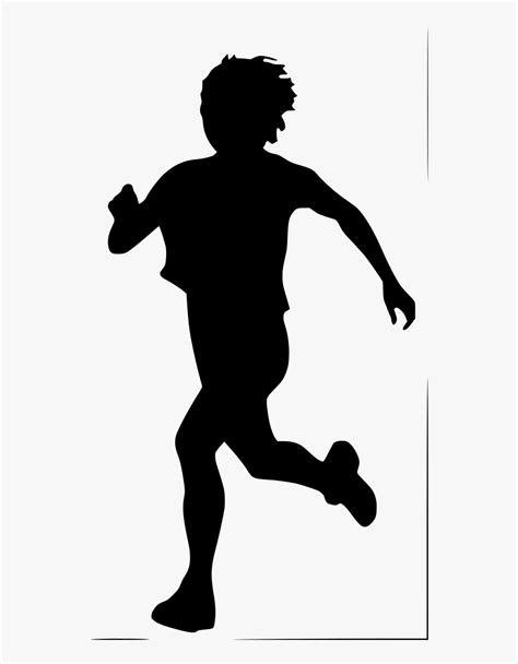 Running - Boy Running Away Silhouette, HD Png Download , Transparent ...