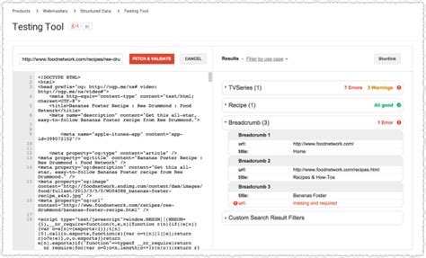 Structured Data Testing Tool Bookmarklet