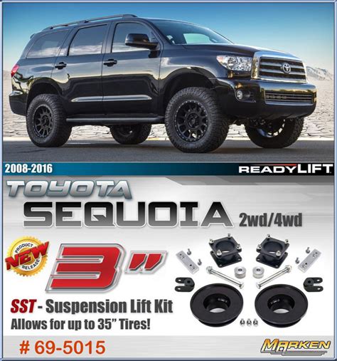 ReadyLift # 69-5015 is a 3” Lift Kit for 2008-2016 Toyota Sequoia