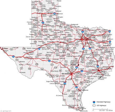 Map Of Texas Highways And Cities - Gracie Georgianna