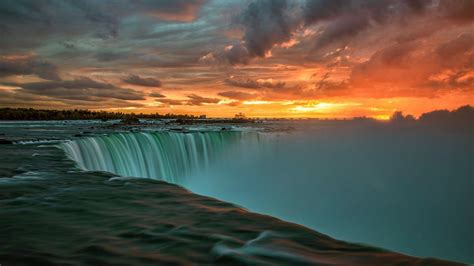 Sunset Waterfall Wallpapers - Top Free Sunset Waterfall Backgrounds ...