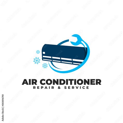 Air Conditioner Repair & Service Logo Vector Icon Illustration Stock ...