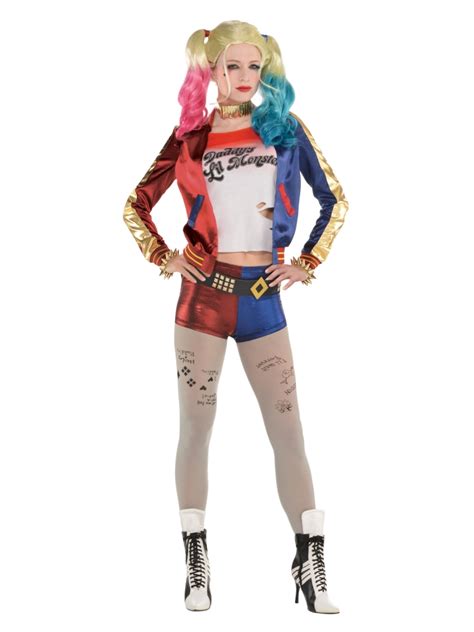 Harley Quinn Ladies Fancy Dress Halloween Suicide Squad Womens Villain ...