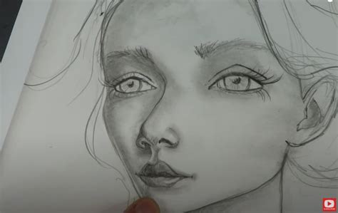 EASY Pencil Shading Techniques on a Whimsical 3/4 Face!! - KAREN ...