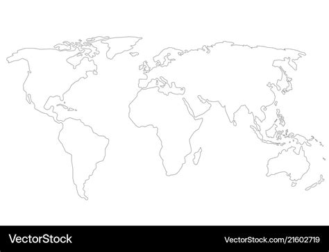 World Map Outline Vector | Draw A Topographic Map