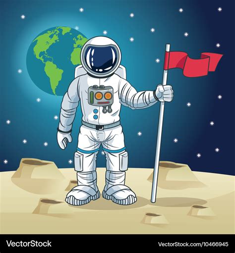 Astronaut space cartoon design Royalty Free Vector Image