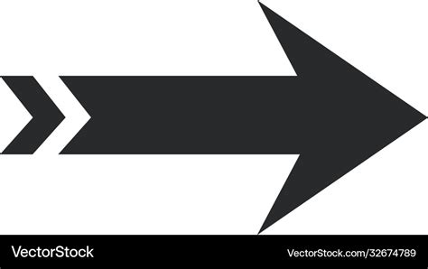 Arrow direction related icon right pointed Vector Image