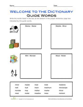 14 best Guide words images on Pinterest | Dictionary skills, Bookshelf ...