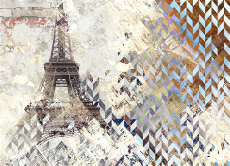 The Eiffel Tower Wallpaper Paris Wallcovering France Wall | Etsy