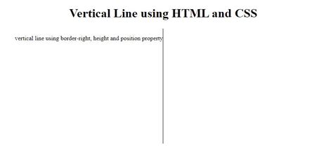 Vertical Line in HTML