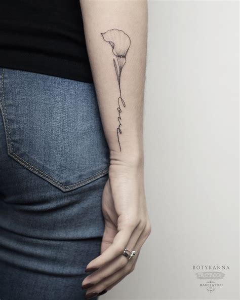 24 Gorgeous Botanical Tattoos by Anna Botyk | TattooAdore | Calla lily ...