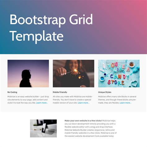 Free HTML Bootstrap Multi Page Template