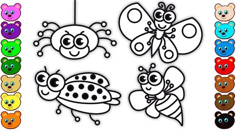 24 Insects For Kids Printables - Free Coloring Pages