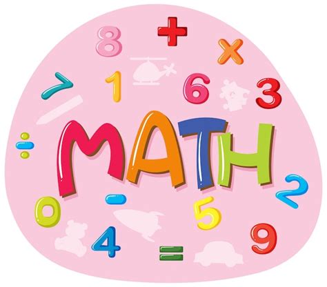 Free Vector | Sticker design for word math