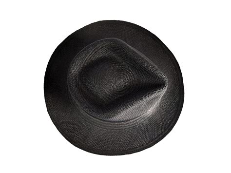 Classic Straw Fedora Black – aborigen handcrafts