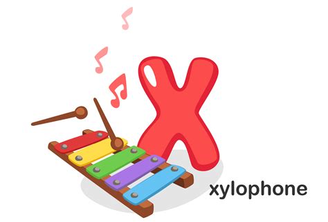 X for xylophone 518294 Vector Art at Vecteezy