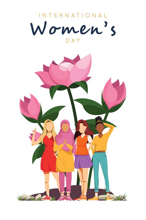 International Womens Day. 8 March, Feminist. Happy Womens Day. Poster ...