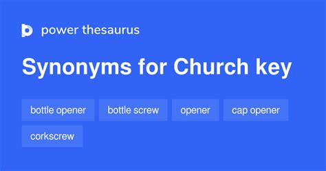 Church Key synonyms - 17 Words and Phrases for Church Key