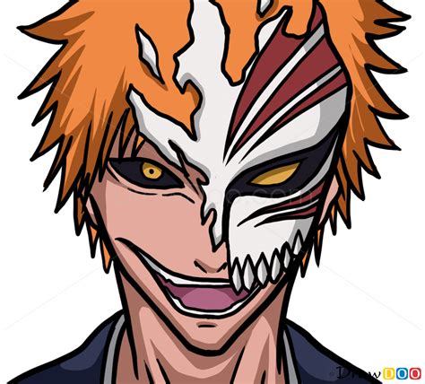 How to Draw Ichigo Kurosaki, Mask, Bleach Manga - How to Draw, Drawing ...